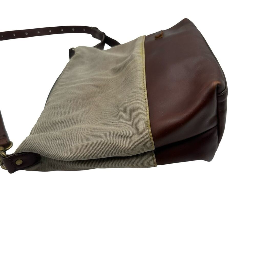 L.L.BEAN women's leather and cotton crossbody handbag  style ID 506535 - Picture 7 of 14